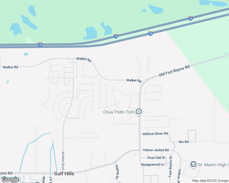 map of restaurants, bars, coffee shops, grocery stores, and more near 11805 Quail Creek Drive in Ocean Springs