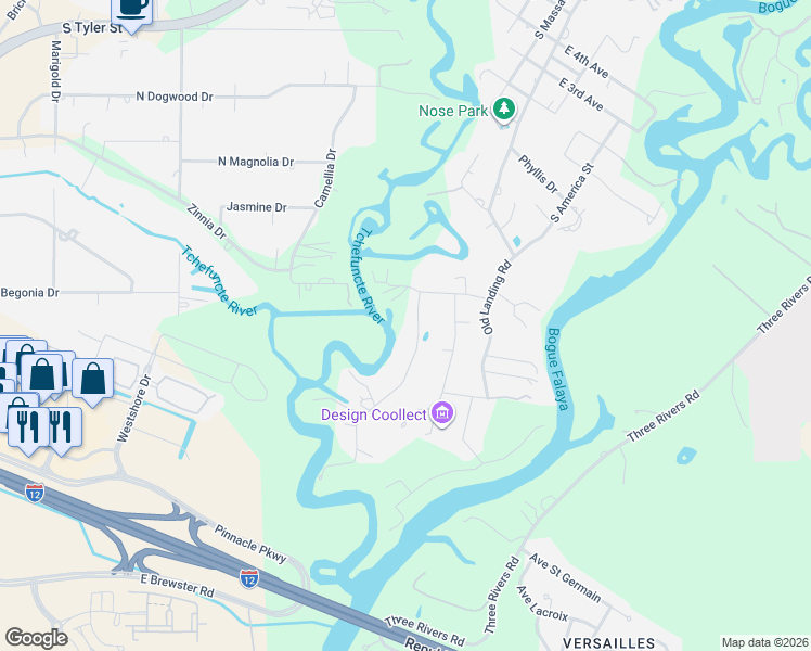 map of restaurants, bars, coffee shops, grocery stores, and more near 10 Cypress Road in Covington