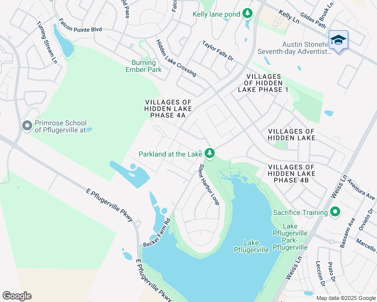 map of restaurants, bars, coffee shops, grocery stores, and more near 3614 Chaff Lane in Pflugerville