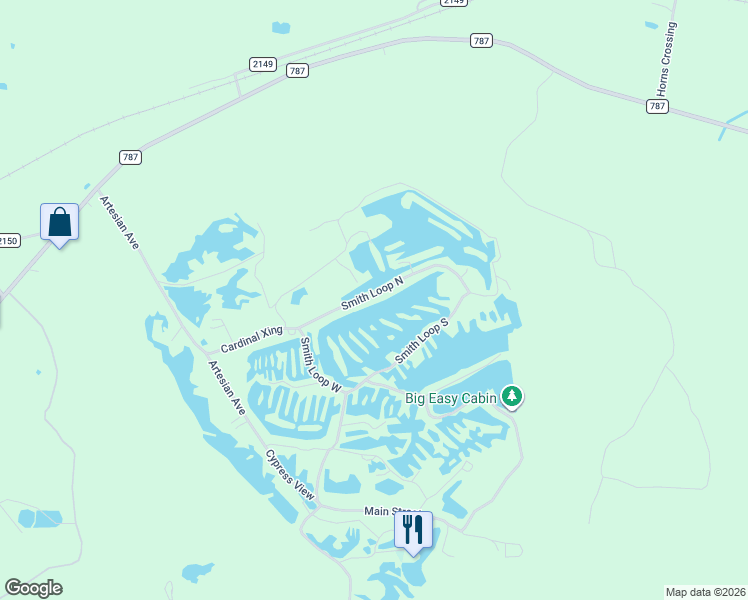 map of restaurants, bars, coffee shops, grocery stores, and more near 18 Smith Loop South in Cleveland