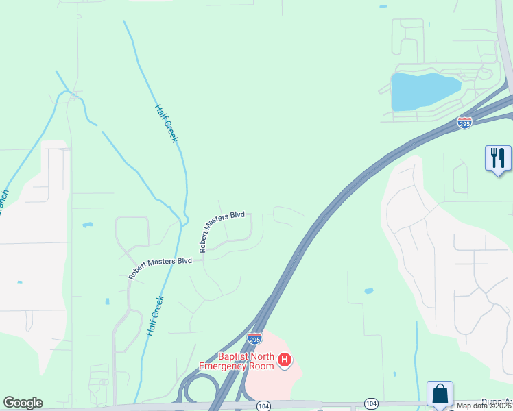 map of restaurants, bars, coffee shops, grocery stores, and more near 5135 Dunn Avenue in Jacksonville