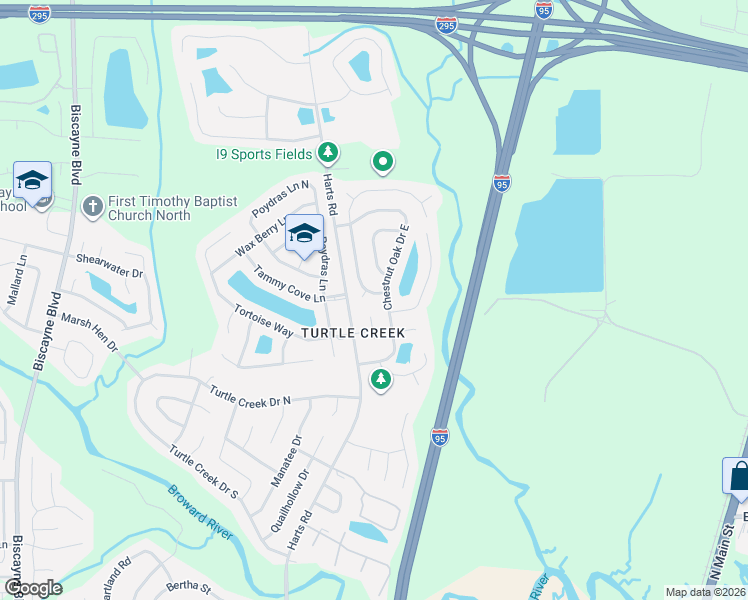 map of restaurants, bars, coffee shops, grocery stores, and more near 11701 Cherry Bark Drive West in Jacksonville
