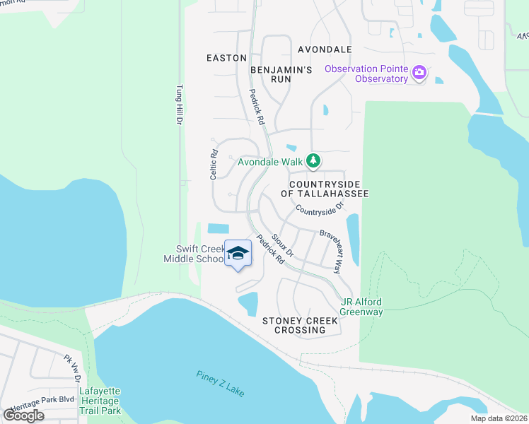 map of restaurants, bars, coffee shops, grocery stores, and more near 5652 Braveheart Way in Tallahassee