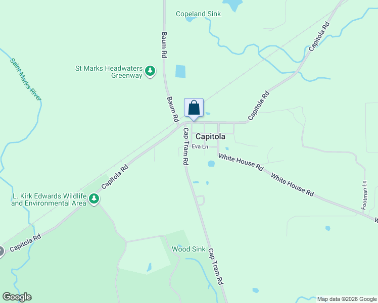 map of restaurants, bars, coffee shops, grocery stores, and more near 11235 Eva Lane in Tallahassee