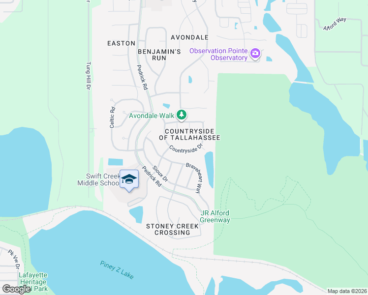 map of restaurants, bars, coffee shops, grocery stores, and more near 967 Poser Court in Tallahassee