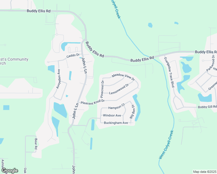 map of restaurants, bars, coffee shops, grocery stores, and more near 11358 Copperwood Drive in Denham Springs