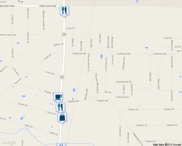 map of restaurants, bars, coffee shops, grocery stores, and more near 300 Autumn Wind Lane in Mandeville