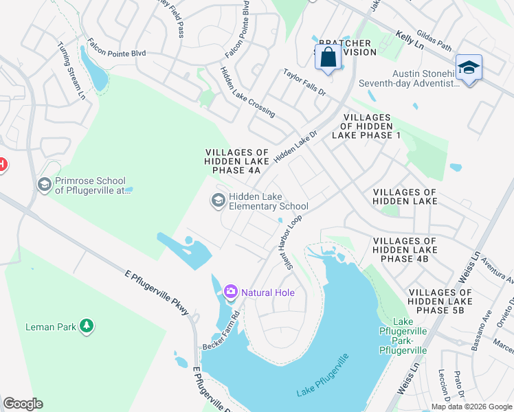 map of restaurants, bars, coffee shops, grocery stores, and more near 3613 Wetland Drive in Pflugerville