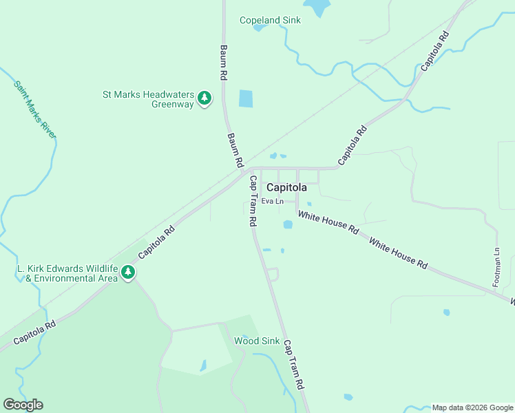 map of restaurants, bars, coffee shops, grocery stores, and more near 11235 Eva Lane in Tallahassee