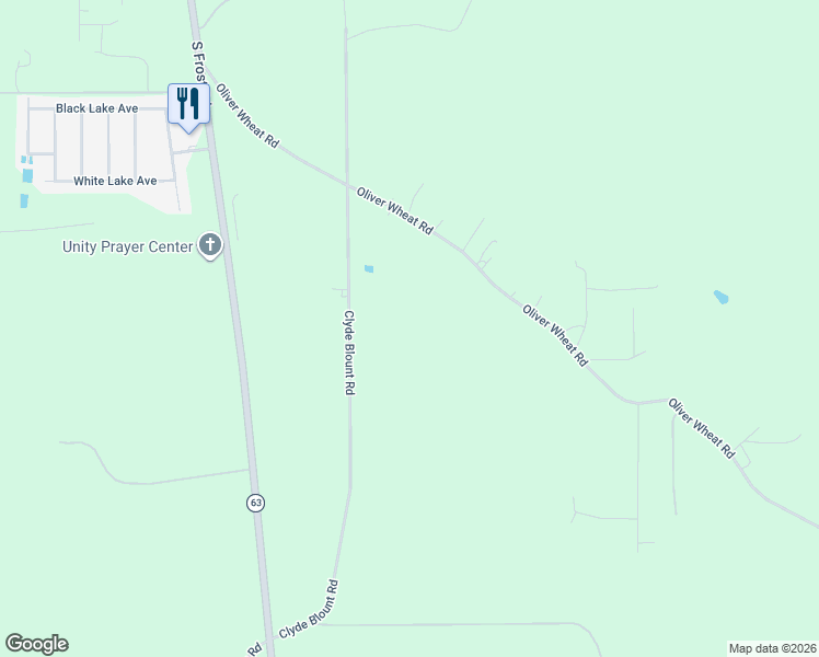 map of restaurants, bars, coffee shops, grocery stores, and more near 26320 Clyde Blount Road in Livingston