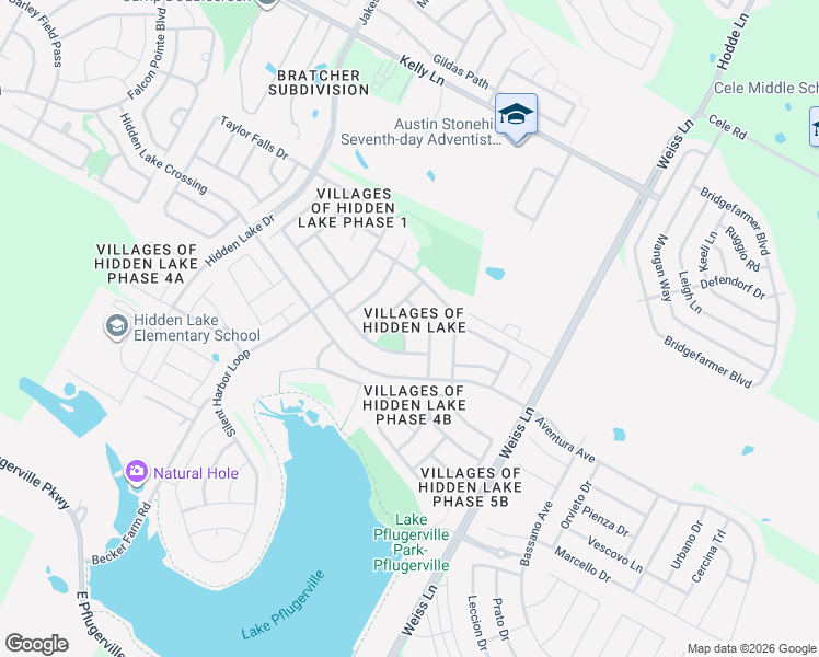 map of restaurants, bars, coffee shops, grocery stores, and more near 4316 Hidden Park Drive in Pflugerville