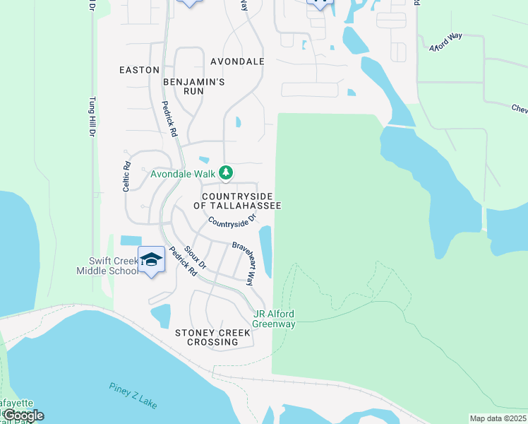 map of restaurants, bars, coffee shops, grocery stores, and more near 5809 Countryside Drive in Tallahassee