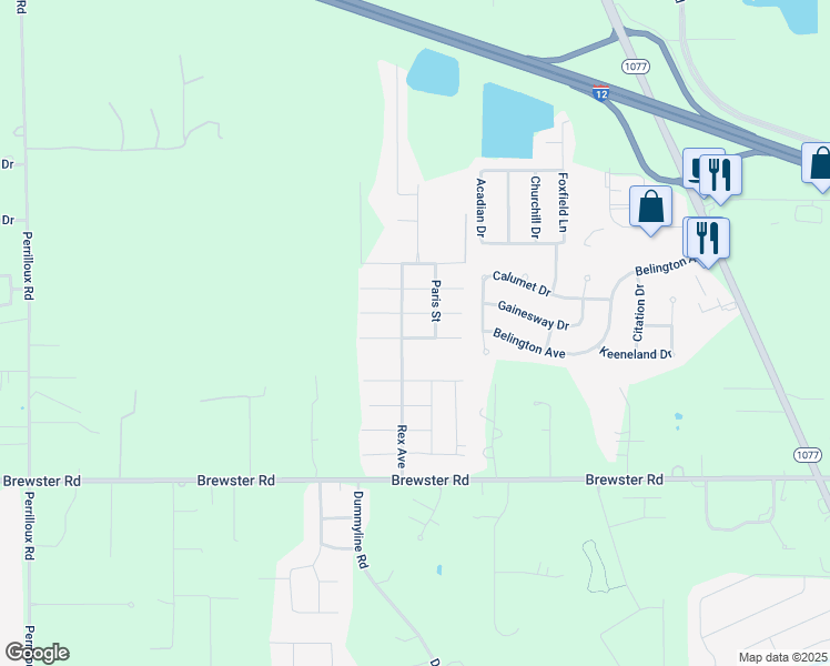 map of restaurants, bars, coffee shops, grocery stores, and more near 39 Rex Avenue in Madisonville