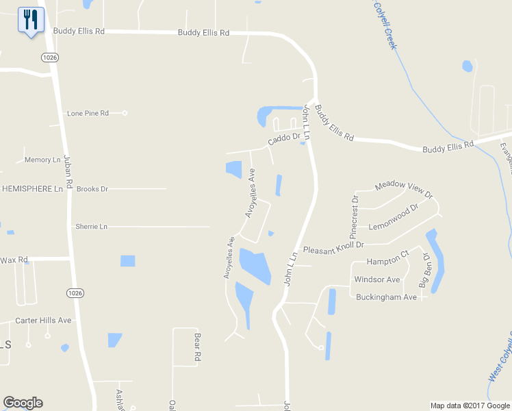 map of restaurants, bars, coffee shops, grocery stores, and more near 26450 Avoyelles Avenue in Denham Springs