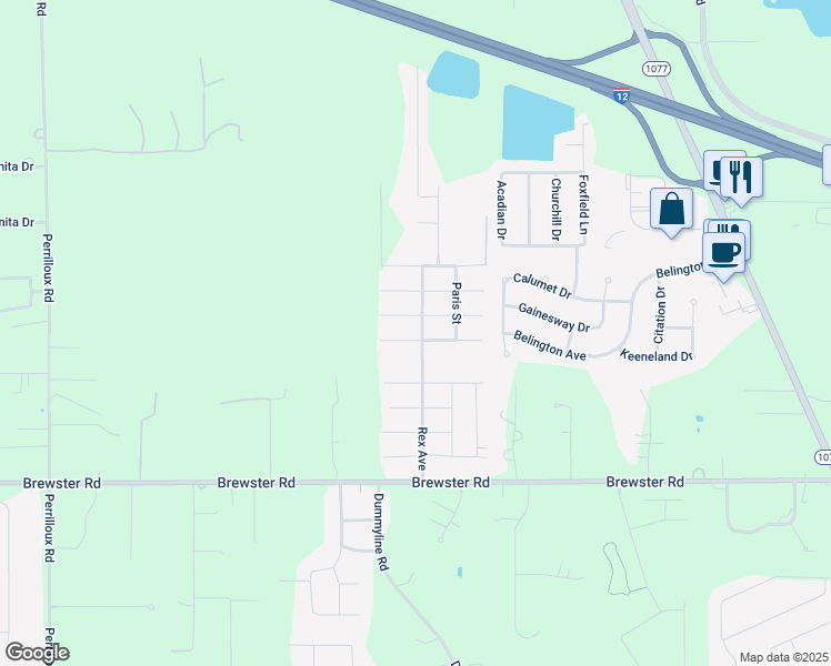 map of restaurants, bars, coffee shops, grocery stores, and more near 39 Rex Avenue in Madisonville