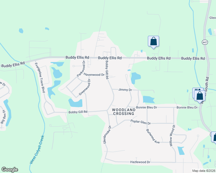 map of restaurants, bars, coffee shops, grocery stores, and more near 26373 Bobby Gill Road in Denham Springs