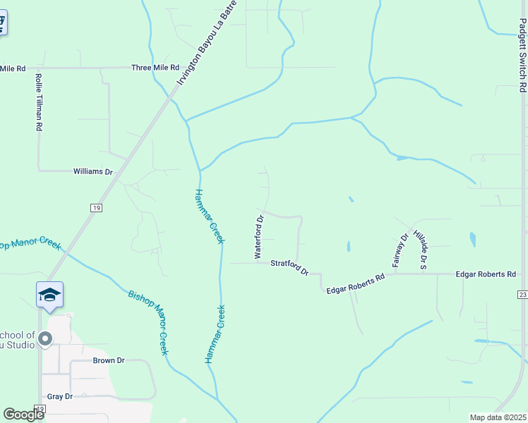 map of restaurants, bars, coffee shops, grocery stores, and more near 11581 Waterford Drive in Irvington