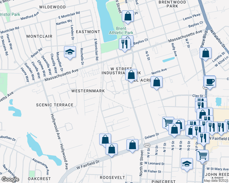 map of restaurants, bars, coffee shops, grocery stores, and more near 700 Truman Avenue in Pensacola