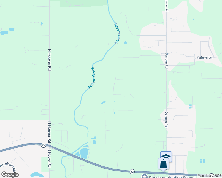 map of restaurants, bars, coffee shops, grocery stores, and more near 40403 Saucier Road in Ponchatoula