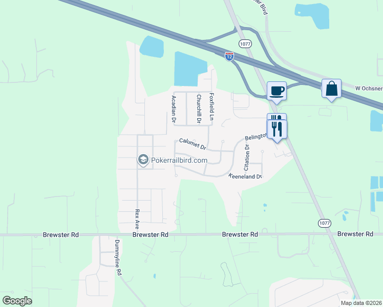 map of restaurants, bars, coffee shops, grocery stores, and more near 221 Calumet Drive in Madisonville