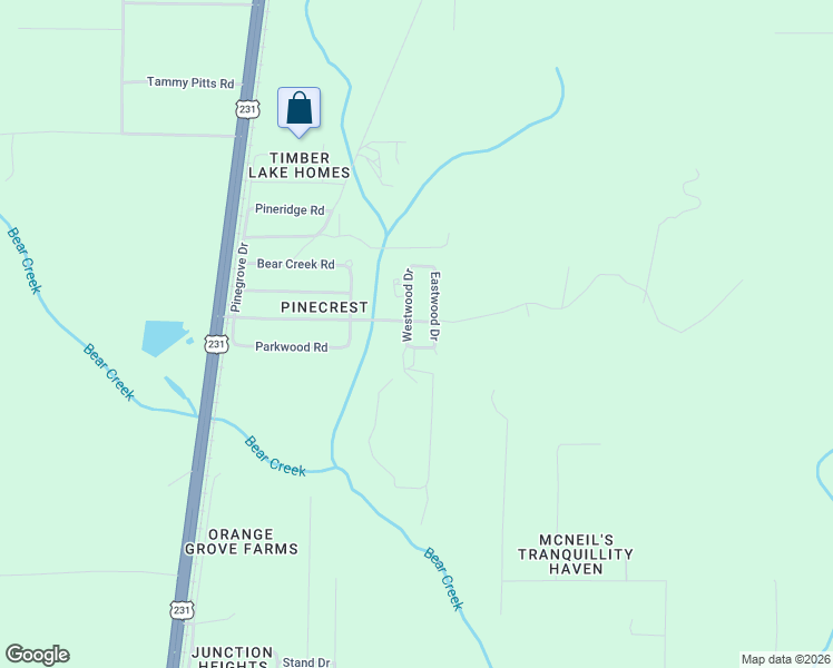 map of restaurants, bars, coffee shops, grocery stores, and more near 16706 Westwood Drive in Fountain