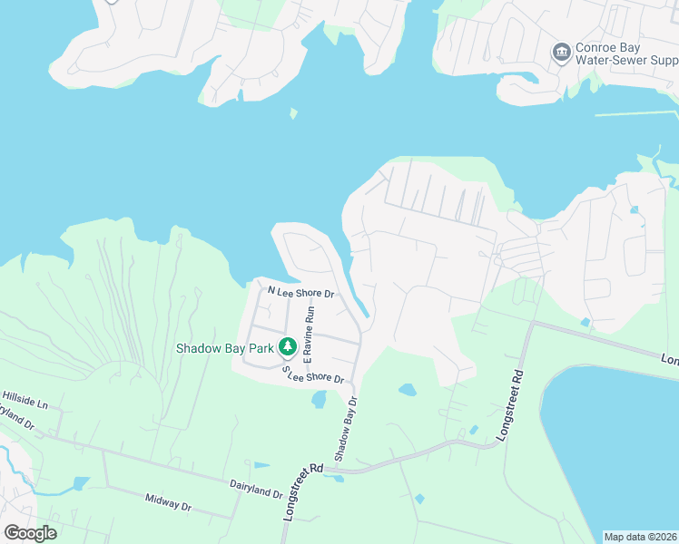 map of restaurants, bars, coffee shops, grocery stores, and more near 14182 Shadow Bay Drive in Willis