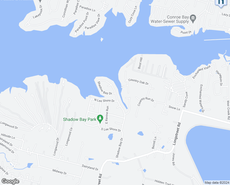 map of restaurants, bars, coffee shops, grocery stores, and more near 14186 Shadow Bay Drive East in Willis