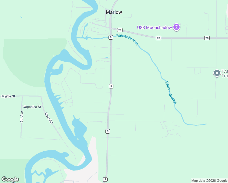 map of restaurants, bars, coffee shops, grocery stores, and more near 15582 County Road 9 in Summerdale