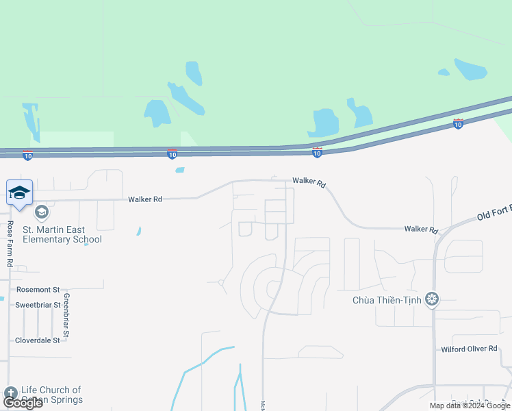 map of restaurants, bars, coffee shops, grocery stores, and more near 12304 Jowers Road in Ocean Springs