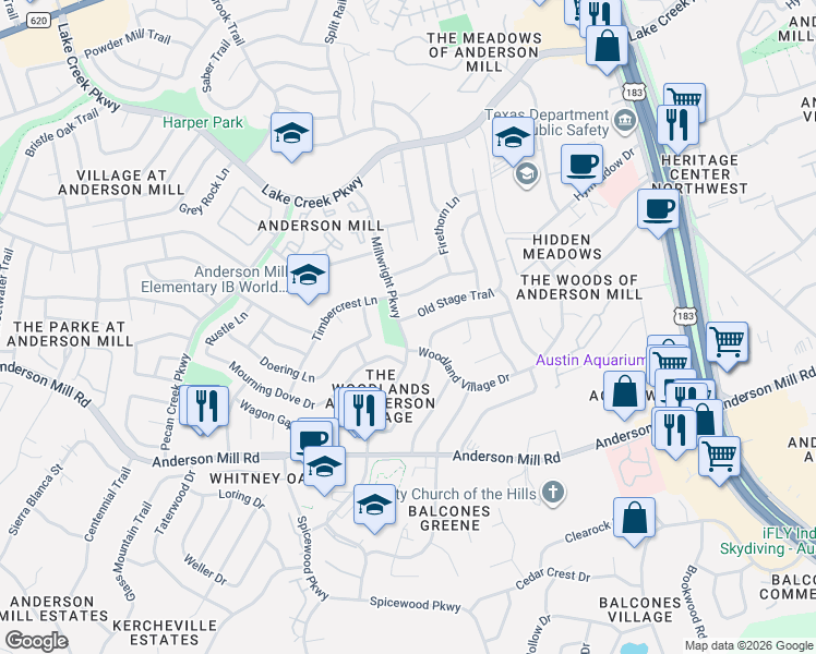 map of restaurants, bars, coffee shops, grocery stores, and more near in Austin