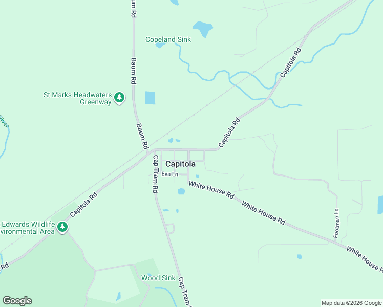 map of restaurants, bars, coffee shops, grocery stores, and more near 11401 White House Road in Tallahassee