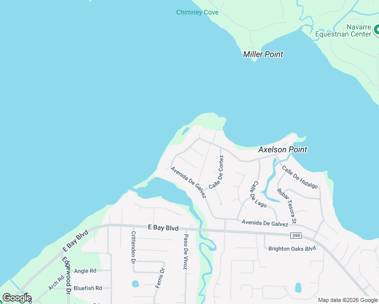 map of restaurants, bars, coffee shops, grocery stores, and more near 6574 Avenida De Galvez in Navarre