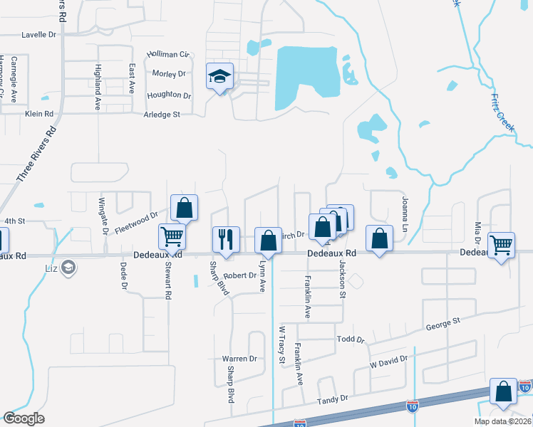 map of restaurants, bars, coffee shops, grocery stores, and more near 907 Catalpa Court in Gulfport