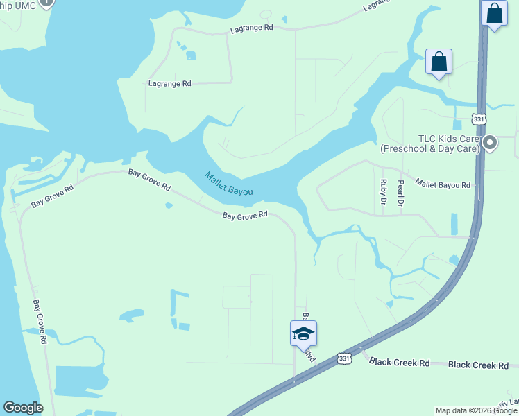 map of restaurants, bars, coffee shops, grocery stores, and more near 704 Bay Grove Road in Freeport
