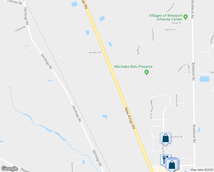 map of restaurants, bars, coffee shops, grocery stores, and more near 11982 New Kings Road in Jacksonville