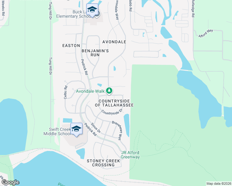 map of restaurants, bars, coffee shops, grocery stores, and more near 927 Poser Court in Tallahassee