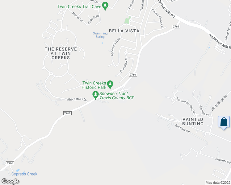 map of restaurants, bars, coffee shops, grocery stores, and more near 13033 Farm to Market Road 2769 in Austin