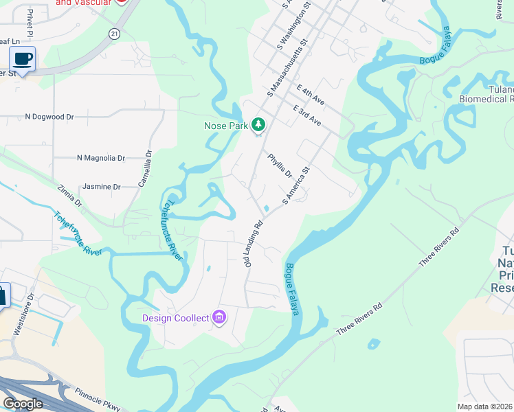 map of restaurants, bars, coffee shops, grocery stores, and more near 429 Old Landing Road in Covington