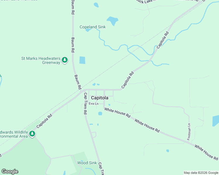 map of restaurants, bars, coffee shops, grocery stores, and more near 11401 White House Road in Tallahassee