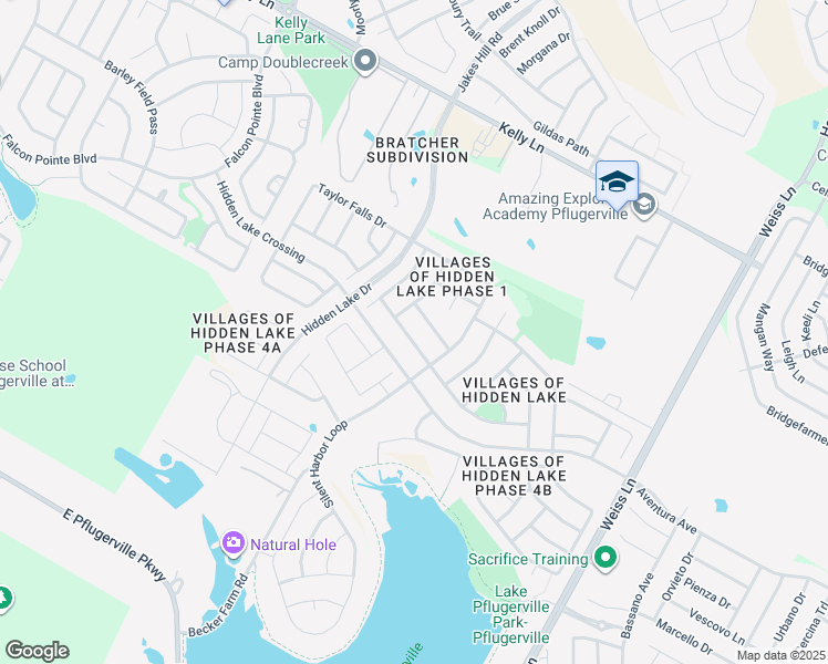 map of restaurants, bars, coffee shops, grocery stores, and more near 3904 Hidden Lake Crossing in Pflugerville