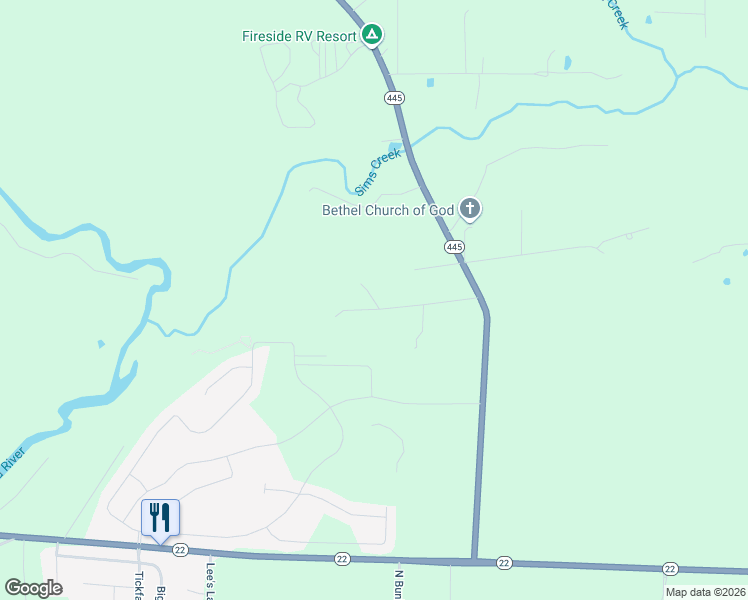 map of restaurants, bars, coffee shops, grocery stores, and more near 24324 Bardwell Lane in Ponchatoula