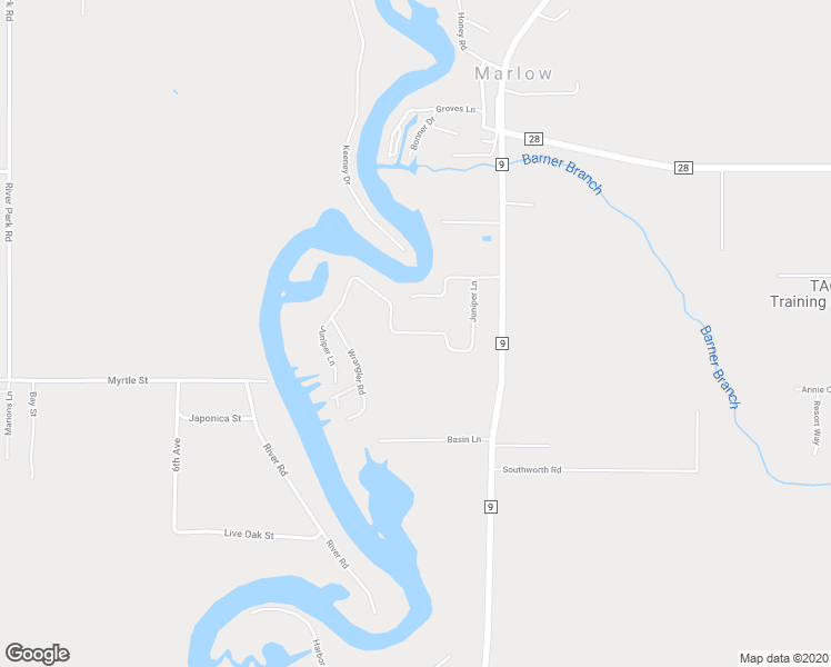 map of restaurants, bars, coffee shops, grocery stores, and more near 15592 Juniper Lane in Summerdale