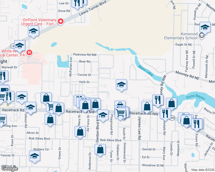 map of restaurants, bars, coffee shops, grocery stores, and more near 994 Rockport Drive in Fort Walton Beach
