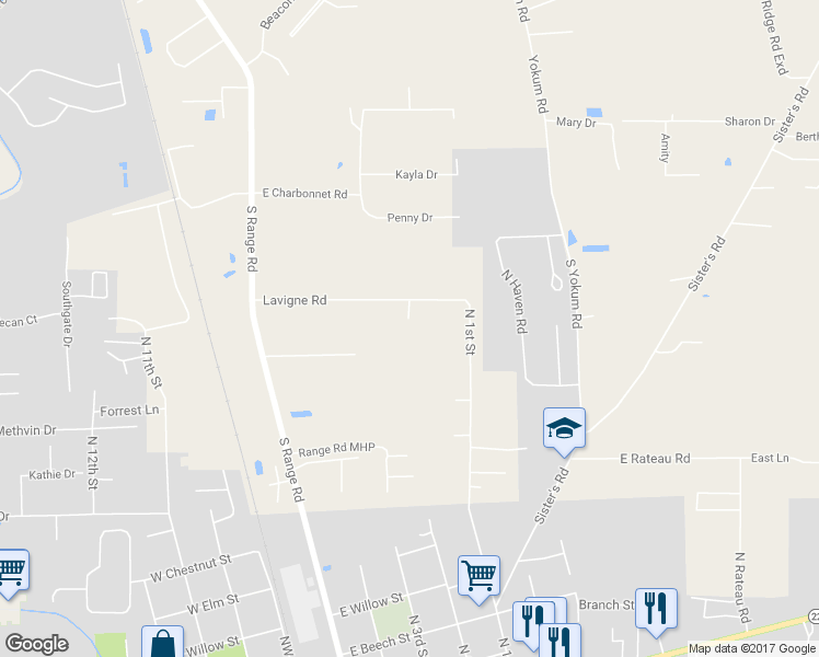 map of restaurants, bars, coffee shops, grocery stores, and more near 41226 Julia Weathersby Avenue in Ponchatoula