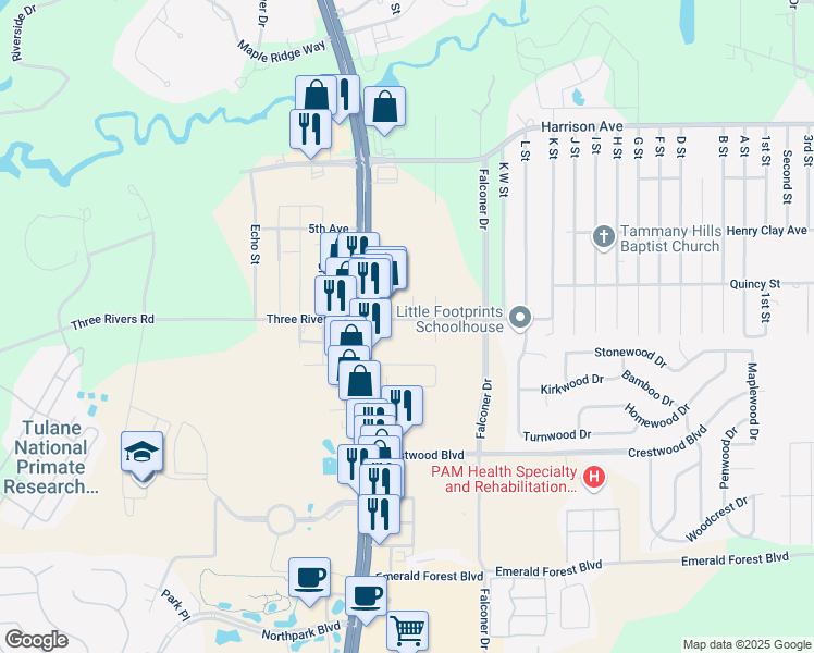 map of restaurants, bars, coffee shops, grocery stores, and more near 19332 9th Avenue in Covington