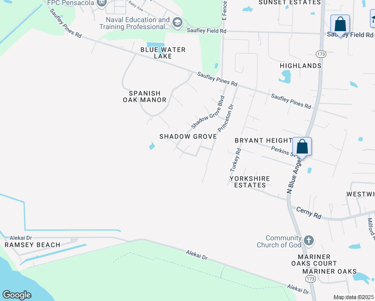 map of restaurants, bars, coffee shops, grocery stores, and more near 412 Elcino Drive in Bellview