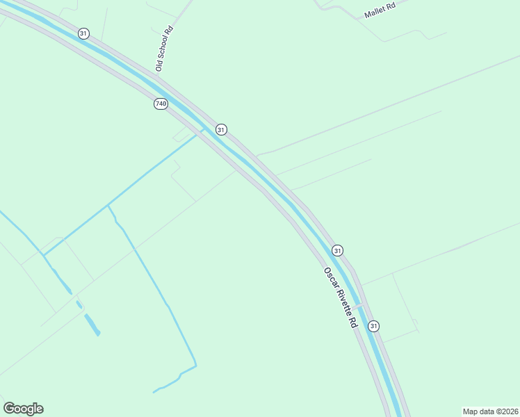 map of restaurants, bars, coffee shops, grocery stores, and more near 1675 Oscar Rivette Road in Arnaudville