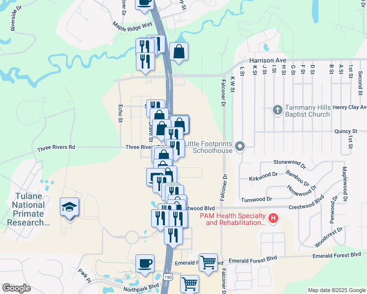 map of restaurants, bars, coffee shops, grocery stores, and more near 19332 9th Avenue in Covington