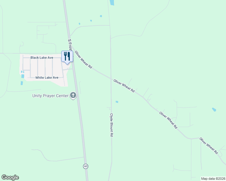 map of restaurants, bars, coffee shops, grocery stores, and more near 26320 Clyde Blount Road in Livingston