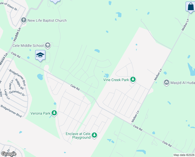 map of restaurants, bars, coffee shops, grocery stores, and more near 16808 Ruggio Road in Pflugerville
